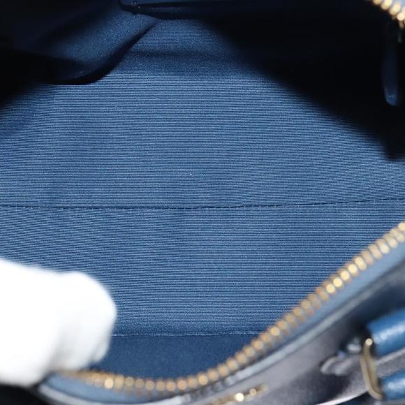 Coach Hand Bag Leather 2way Blue Gold Auth bs24027 - Picture 16 of 16